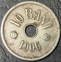 Romania 10 bani, 1906