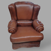 Real leather arm chair