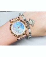A wristwatch and unique mineral bracelet can be a great gift for Mother's Day