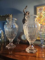 Pair of Baccarat crystal vases