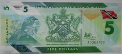 Trinidad & Tobago 5 dollár 2020 UNC Polymer