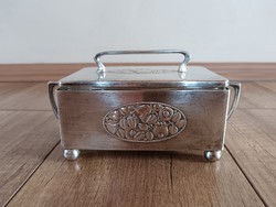 Antique Viennese silver-plated box