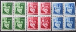 S1006-8n / 1946 farmer's days stamp series postal clean block of four