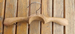 Antique wood and iron hanger