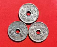 3 darab Japán 50 Yen (1783)