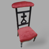Burgundy kneeler, prayer chair