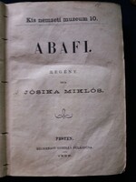 Jósika Miklós abafi. Antique book! 1869! Owned by Gusztáv Heckenast!!!!