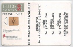 Hungarian phone card 1223 1993 dhl gem 1 4,800 Pcs.