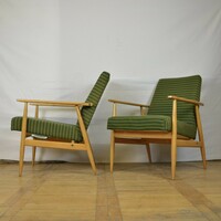 Polish henryk lis retro armchair 1960 (2 pieces)