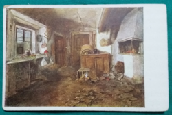 Hungarian art postcard - brock miksa: interieur - Hungarian rotophot company
