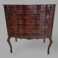 Neobaroque 3-drawer chest of drawers with curved drawers