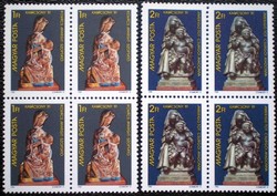 S3487-8n / 1981 Christmas stamp series postal clean block of four