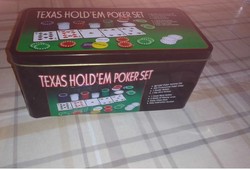 Poker set in metal box