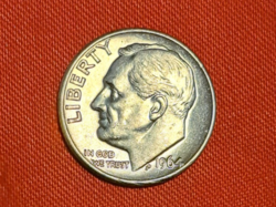 1964. USA ezüst Roosevelt 1 dime (759)
