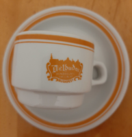 Alföldi Délbudai Vendéglátó Vállalat felirat, logó kávés csésze+alj