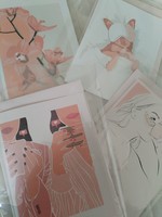 Party, surprise cards, greeting cards - with unique print
