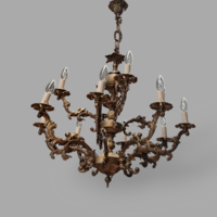 Baroque copper chandelier