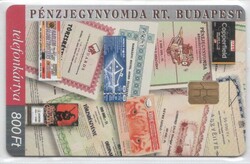 Hungarian telephone card 1221 1998 printing press ods 4 43,000 Pcs.
