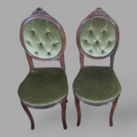 Neobaroque chairs with green upholstery