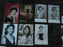 7 Sophia Loren postcards - photo sheets