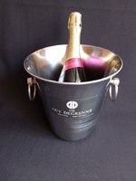 French inox champagne cooler, ice bucket, ice cube holder