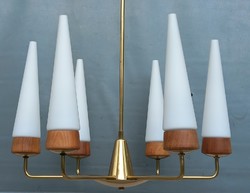 Scandinavian design chandelier mid century