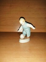 Zsolnay porcelán labdázó kisfiú figura (po-3)