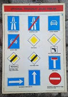 Traffic educational board, poster 70 x 50 cm., Marked industrial artist company