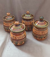 Glazed ceramic spice holders