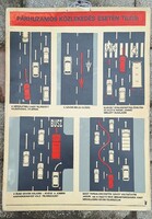 Traffic educational board, poster 70 x 50 cm. Designated industrial artist company