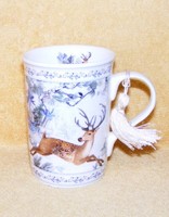 Porcelain mug with deer