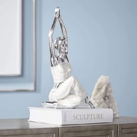 Statue of a woman doing yoga (28316)