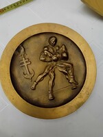 Bronze commemorative plate, rarity