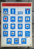 Traffic educational board, poster 70 x 50 cm. Designated industrial artist company