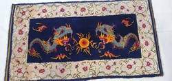 Mf Békésszentandras dragon pattern hand knot Persian carpet 95x172cm free courier