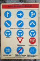 Traffic educational board, poster 70 x 50 cm. Designated industrial artist company