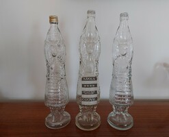 Retro Napoca cognac drinking glass female-shaped old cognac bottle 3 pcs