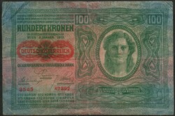 D - 223 - foreign banknotes: Austria 1912 100 marks
