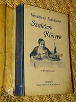 URMÁNCZY NÁNDORNÉ SZAKÁCSKÖNYVE BORÍTÓS ( ÍGY RITKA )!!!! 1926