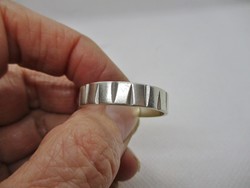 Szép férfi ezüst  karika gyűrű extra nagy 75-ös méret!