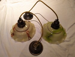 Pair of old ceiling suspension lamps