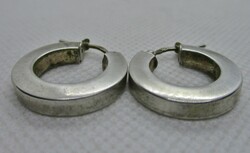 Beautiful old classic silver hoop earrings