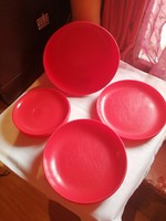 HUF 2,500. Retro, plastic, red, picnic set.