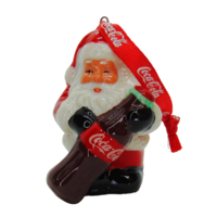 Christmas coca cola porcelain tree decoration Santa Claus in his own box