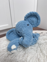 Crocheted plush elephant sleeper