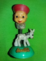 Antique traffic goods Hungarian small industrial bazaar goods plastic souvenir spring doll figure with teacups as shown in the pictures