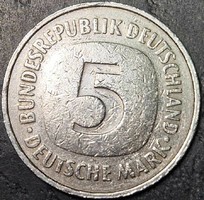 Németország 5 márka, 1975. Verdejel "F" - Stuttgart
