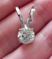 2.08Ct vvs1 h valodi round stone moissanite diamond 925 sterling silver pendant