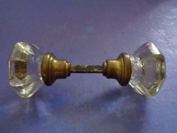 Antique glass handle with copper fittings