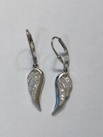 Silver earrings, angel wings